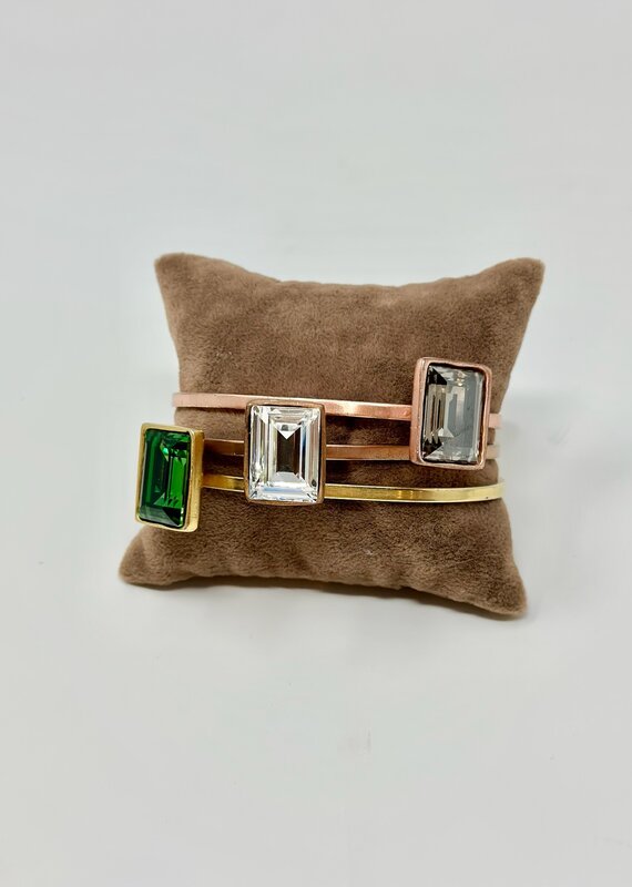 Diana Warner-Emerald Cut Stacking Bracelet