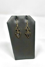 Brooksview Horticultural Black Diamond Double Triangle Earrings