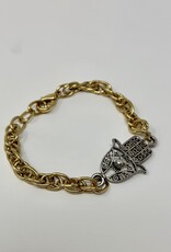 Diana Warner-Hamsa Chain Bracelet