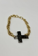 Diana Warner-Hammered Cross Chain Bracelet
