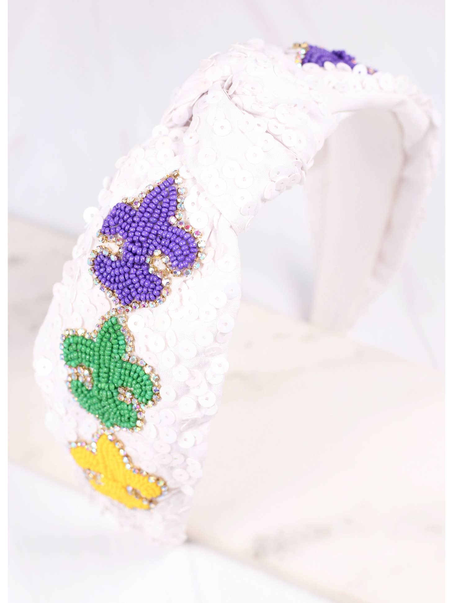 Caroline Hill Mardi Gras Headband Elevate your accessory game with this stunning Charleston  main image 3