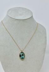 Diana Warner-Large Oval necklace on thin chain