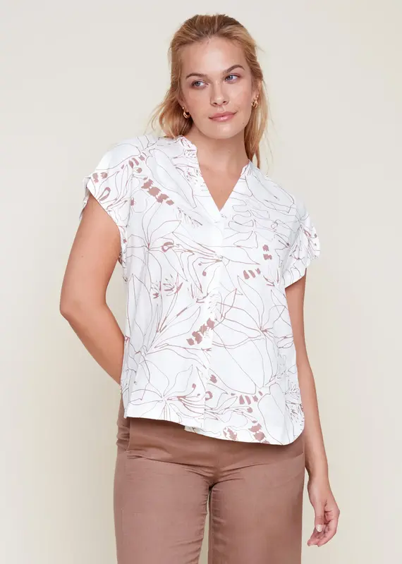 Renuar Renuar R5089 Linen/Rayon Woven Blouse