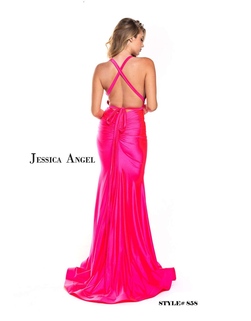 Long Formal Low Cut Wrap Dress