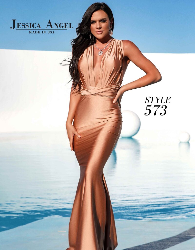 Long Fitted Wrap Dress