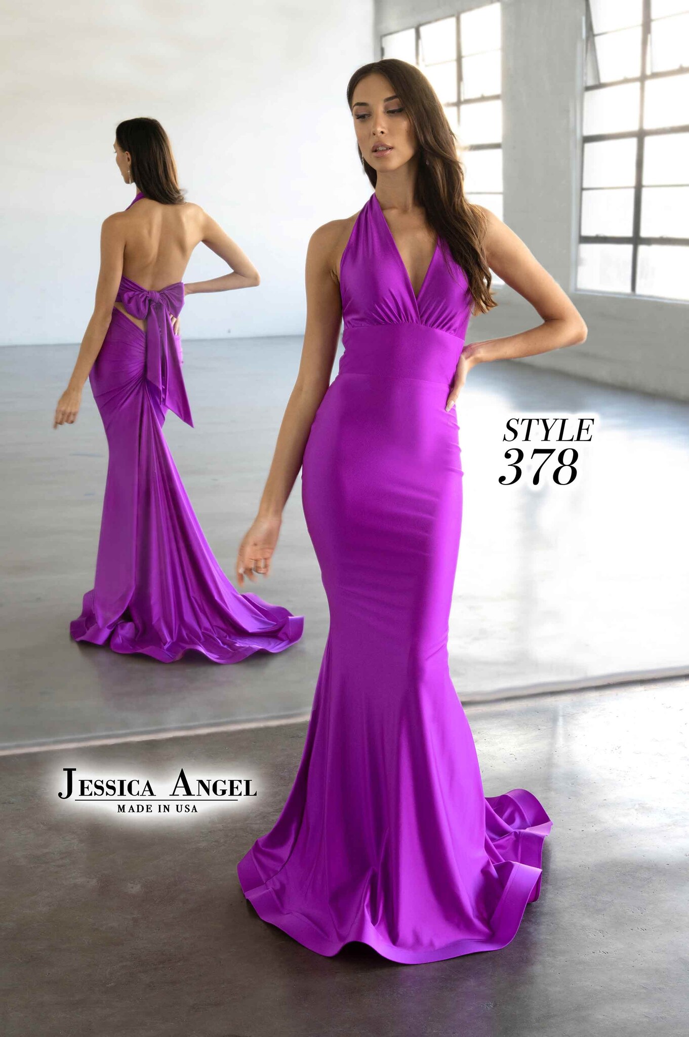Formal Halter Style Dress, Tie Back