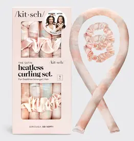 Satin Heatless Curling Set- Sunset Tie Dye