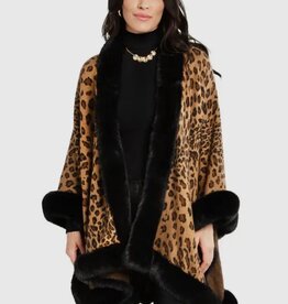 Saachi Saachi Faux Fur Cheetah Party Kimono