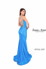 Full Length Formal Gown with a Lace - Up Back