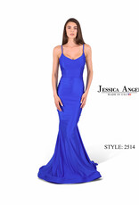 Fitted Formal Gown with Low Back and Train