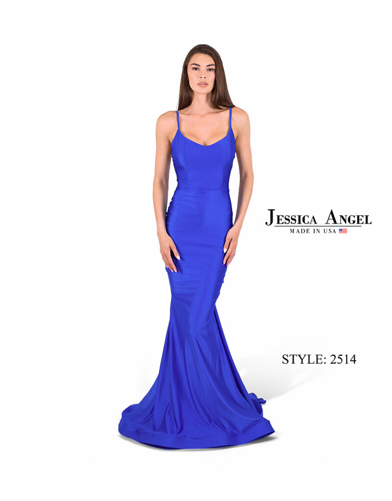 Fitted Formal Gown with Low Back and Train
