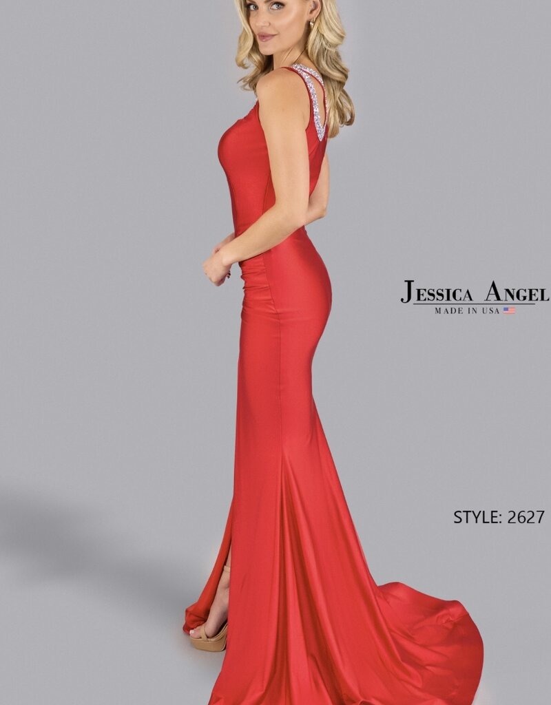 One Shoulder Formal Gown with Asymmetrical Neckline