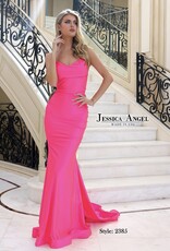 Long Formal Gown with Cowl Neckline Drape and Mermaid Style Fit