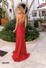 Long Formal Gown with Criss Cross Open Back