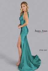 Figure Flattering Formal Gown with Slit