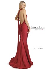 One Shoulder Formal Gown with Open Back Design