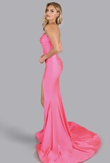 Full Length Formal Gown with Corset Bodice