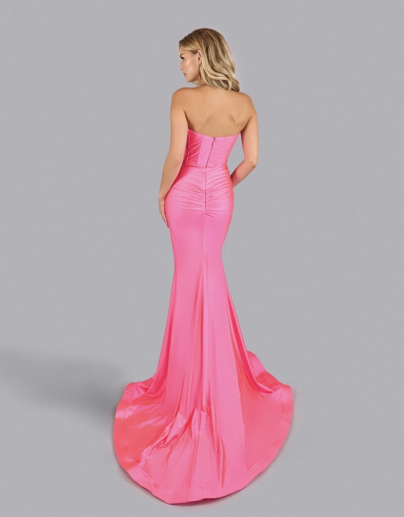 Full Length Formal Gown with Corset Bodice