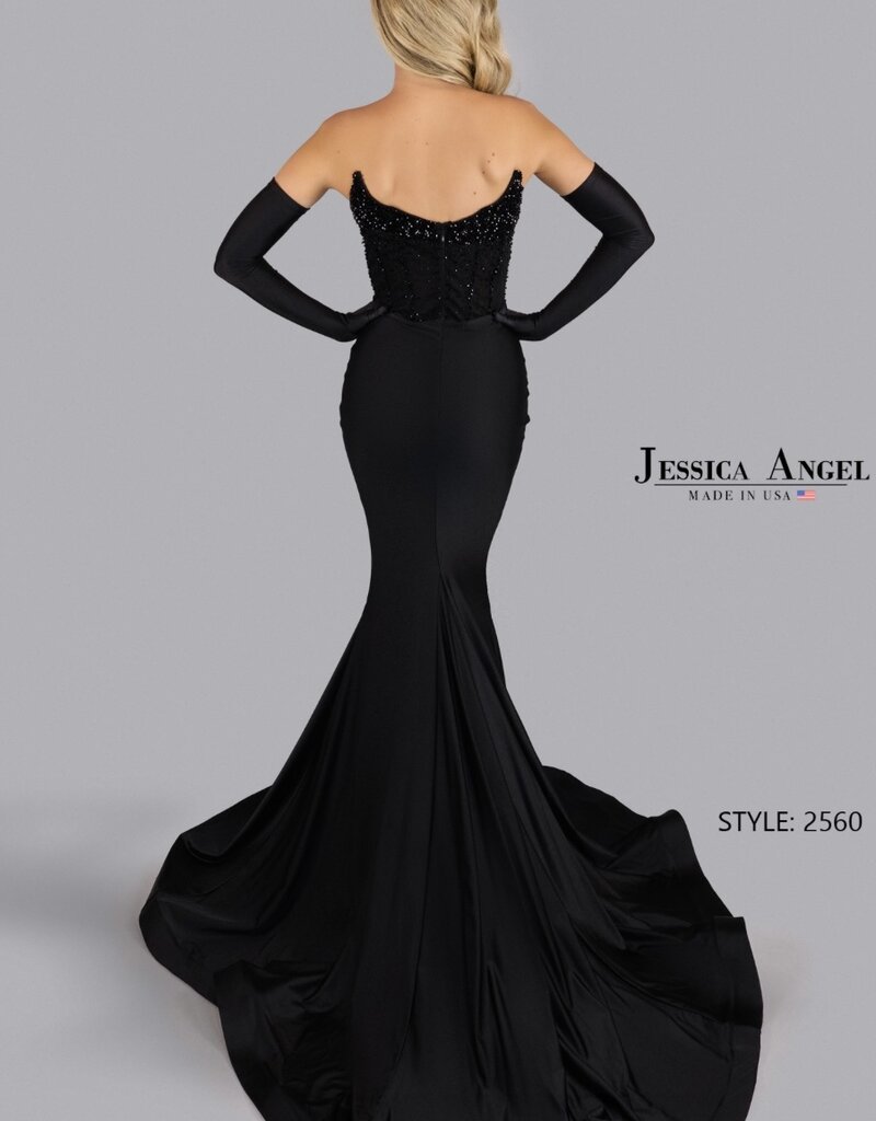 Strapless Formal Gown with Intricate Beading