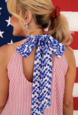 Brianna Cannon Brianna Cannon- Seersucker Halter Dress