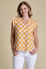 Stewart Simmons Stewart Simmons- The Go Gingham Ruffle Tank