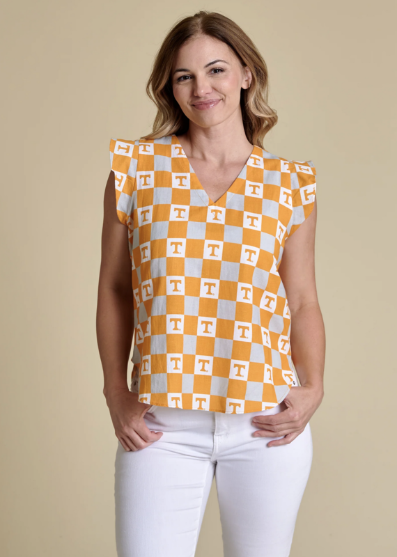 Stewart Simmons Stewart Simmons- The Go Gingham Ruffle Tank