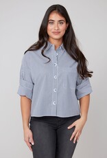 Renuar Renuar R5213 Striped Woven Blouse