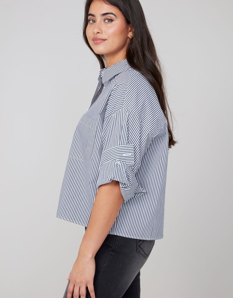 Renuar Renuar R5213 Striped Woven Blouse