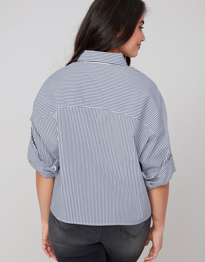 Renuar Renuar R5213 Striped Woven Blouse