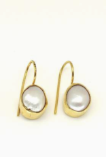 Zeyzey Zeyzey Pearl Handmade Gold Earrings
