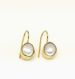 Zeyzey Zeyzey Pearl Handmade Gold Earrings