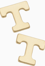 Canvas Style Canvas Style 24K Plated Stud T Earring