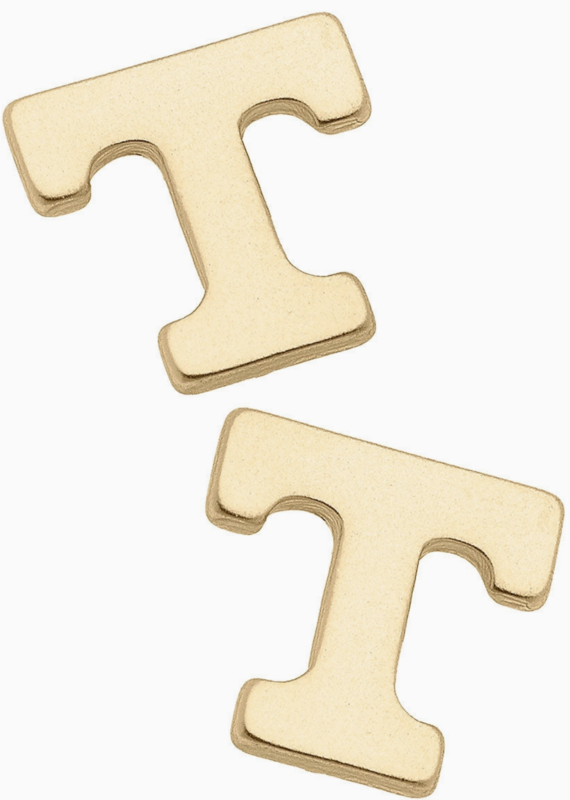 Canvas Style Canvas Style 24K Plated Stud T Earring