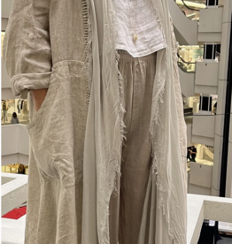 Dance in Paris Linen  & Silk Comination Duster