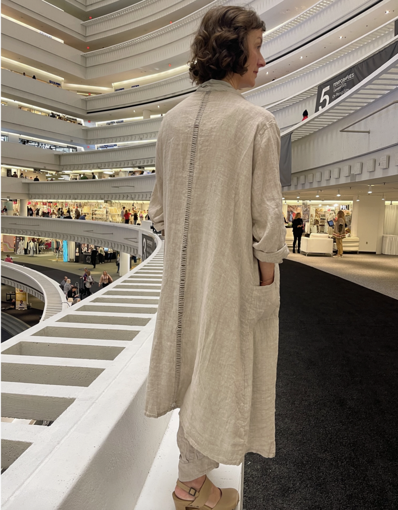Dance in Paris Linen  & Silk Comination Duster