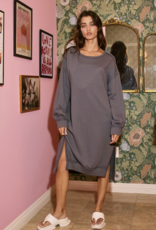Bucketlist Bucketlist Raw Edge Maxi Sweatshirt Dress