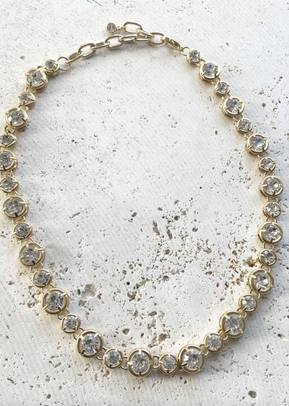 VB&CO Designs VB%CO Designs Chunky Clear Statement Tennis Necklace