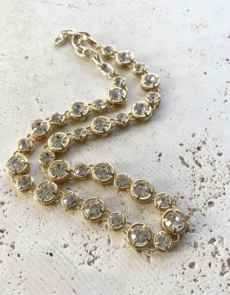 VB&CO Designs VB%CO Designs Chunky Clear Statement Tennis Necklace