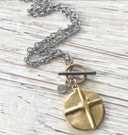 VB&CO Designs VB & CO Cross Heart Reversible Necklace