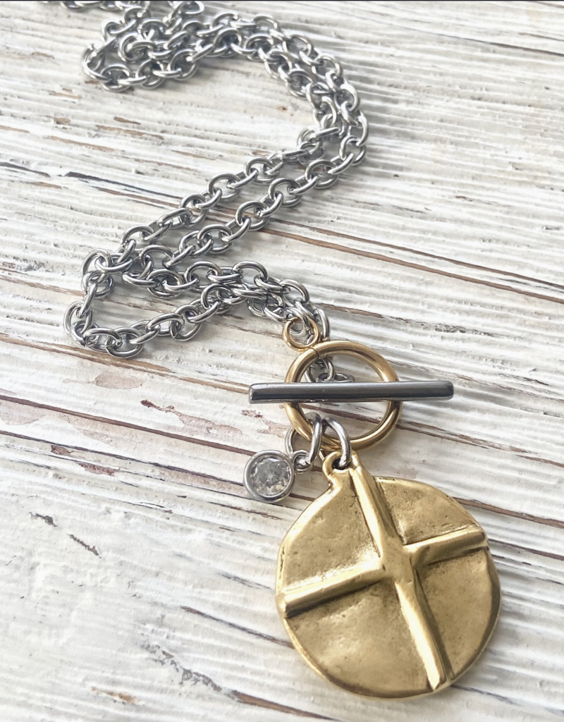 VB&CO Designs VB & CO Cross Heart Reversible Necklace