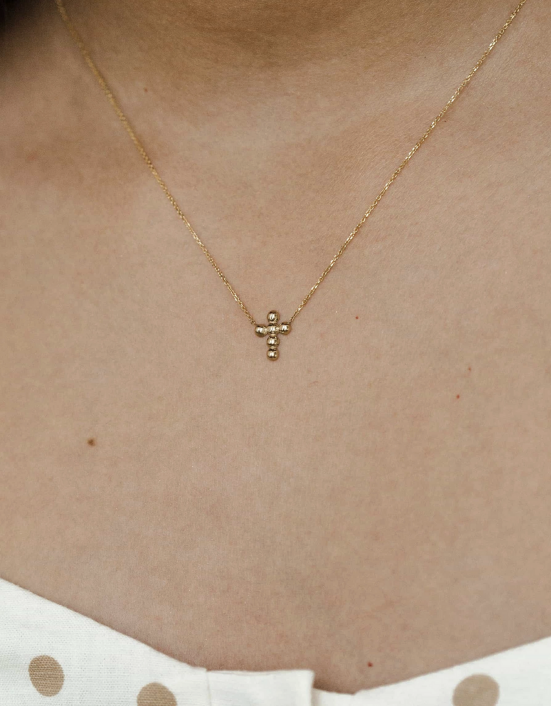 bloo and ro Bloo And Ro- Ball Cross Necklace