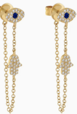 bloo and ro Bloo And Ro- Hasma & Evil Eye Drop Earring