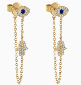 bloo and ro Bloo And Ro- Hasma & Evil Eye Drop Earring