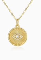bloo and ro Bloo And Ro- Evil Eye Round Pendent 18"