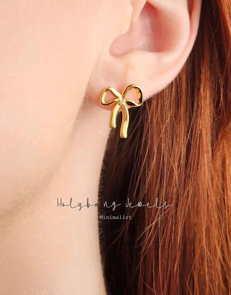 HolyBang HolyBang Jewelry- Dainty Bow Earrings
