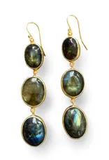 Chakarr Chakarr 3 Drop Labradorite Earring