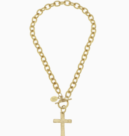 susan shaw Susan Shaw- Classic Cross Toggle Necklace