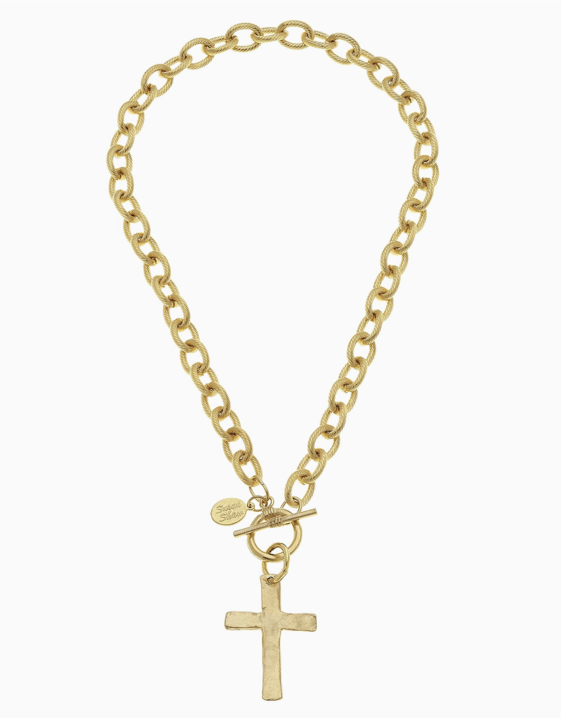 susan shaw Susan Shaw- Classic Cross Toggle Necklace