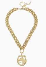 susan shaw Susan Shaw- Handcast Horseshoe and Pendent Necklace