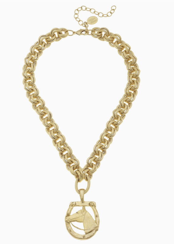 susan shaw Susan Shaw- Handcast Horseshoe and Pendent Necklace